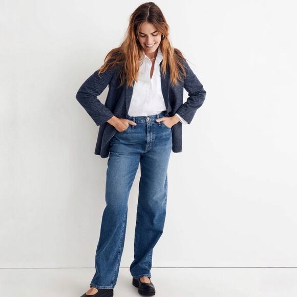 Madewell Denim - Madewell Women’s Baggy Straight Jean in Firthway Wash Jeans Size 25